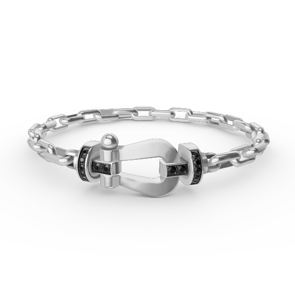 [Elowen jewels ]FORCE LARGE HORSESHOE CLASP  METAL BRACELET