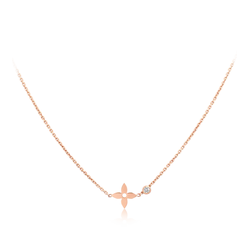 [Elowen jewels ]BLÜTEN-ANHÄNGER ROSÉGOLD UND DIAMANT