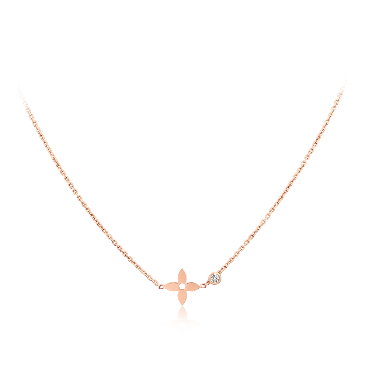[Elowen jewels ]BLOSSOM PENDANT PINK GOLD AND DIAMOND