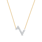 [Elowen jewels ]VOLT SILVER DIAMOND PEDANT NECKLACE