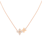 [Elowen jewels ]STAR BLOSSOM NECKLACE PINK GOLD DIAMONDS