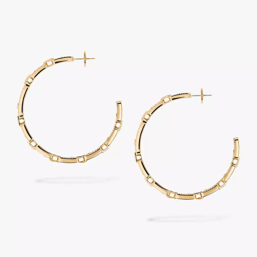 [Elowen jewels]Move Link Diamond Hoop Earrings