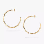 [Elowen jewels]Move Link Diamond Hoop Earrings
