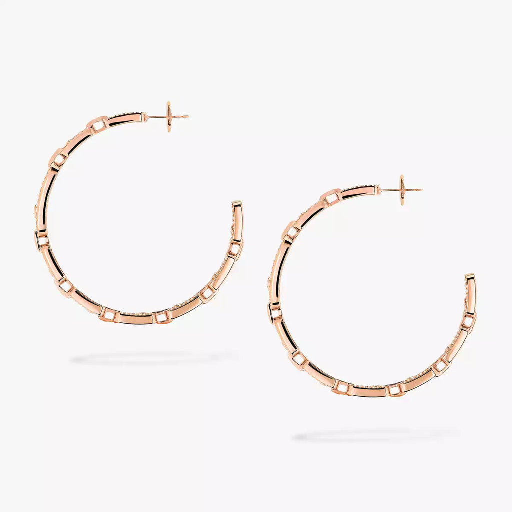 [Elowen jewels]Move Link Diamond Hoop Earrings