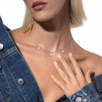 [Elowen jewels]My Twin Diamond Necklace in Silver
