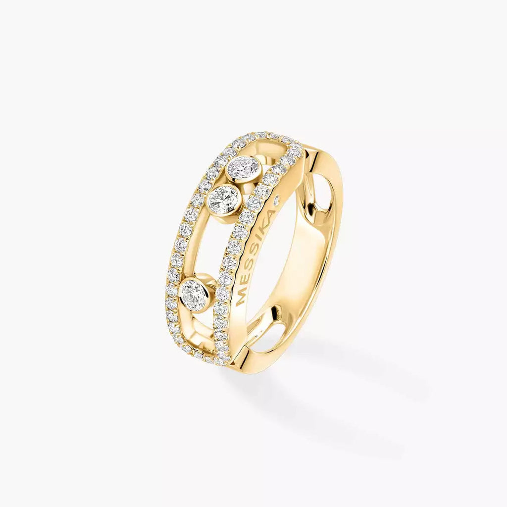 [Elowen jewels] Move Gold Diamond Pave_ Ring