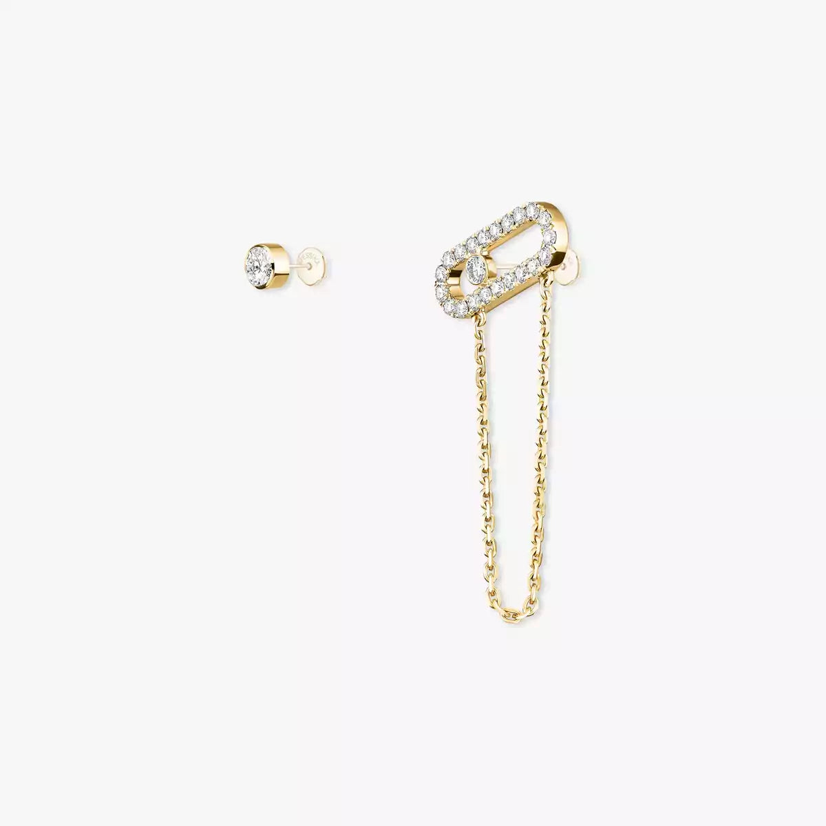 [Elowen Jewelry]Move Uno Diamond Earrings