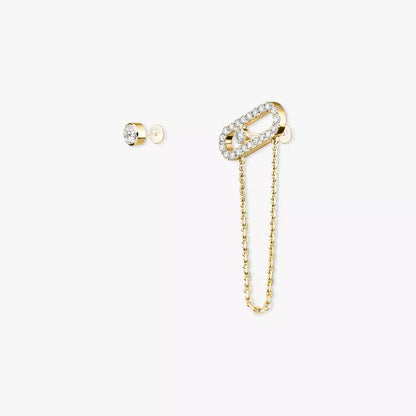 [Elowen Jewelry]Move Uno Diamond Earrings