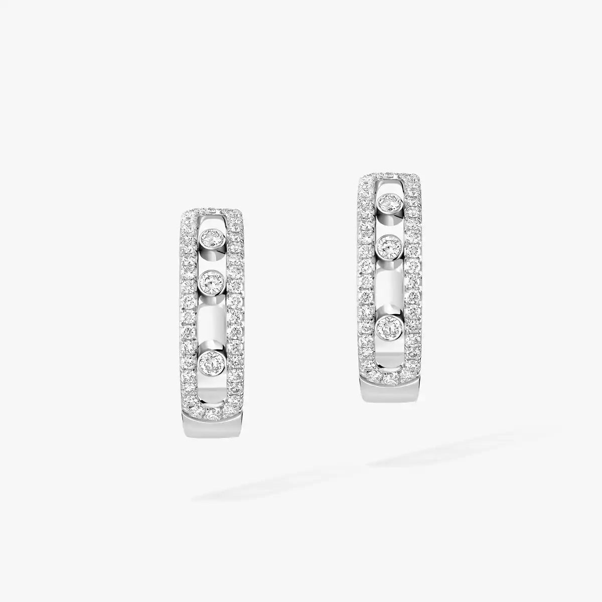 [Elowen Jewelry]Diamond Pave_ Hoop Earrings Move