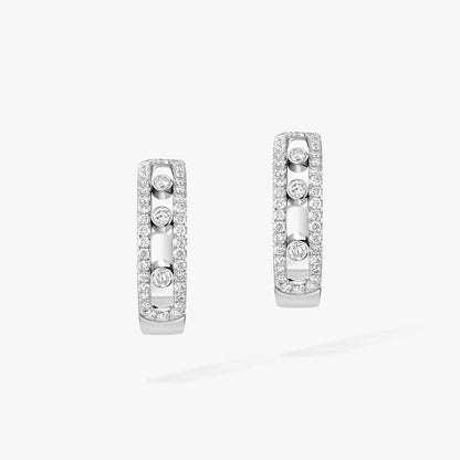 [Elowen Jewelry]Diamond Pave_ Hoop Earrings Move