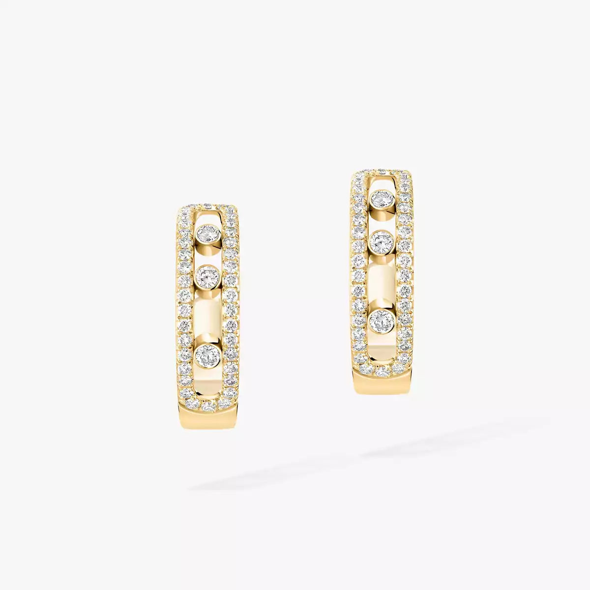 [Elowen Jewelry]Diamond Pave_ Hoop Earrings Move