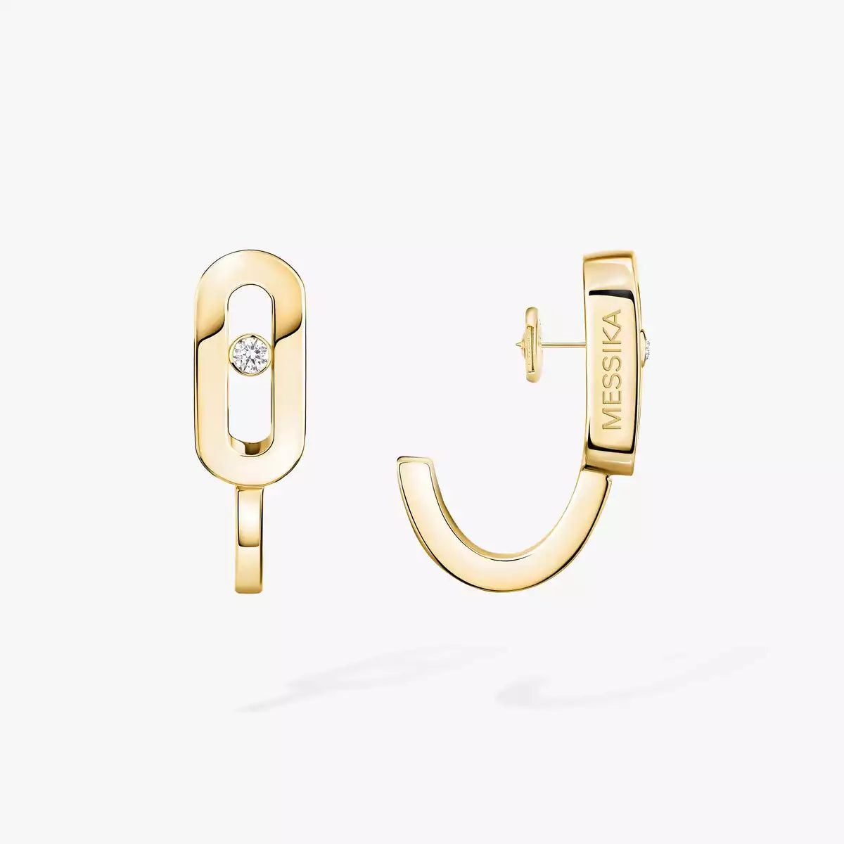 [Elowen Jewelry]Diamond Mini Hoop Earrings Move Classique
