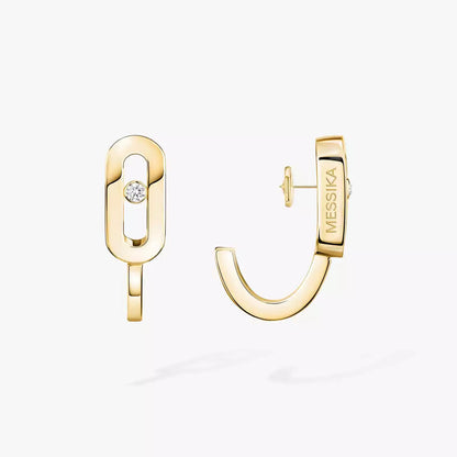 [Elowen Jewelry]Diamond Mini Hoop Earrings Move Classique