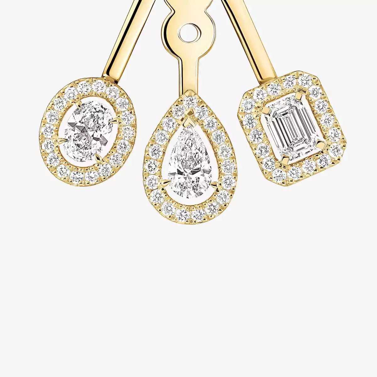 [Elowen Jewelry] My Twin Trio  Diamond Earrings