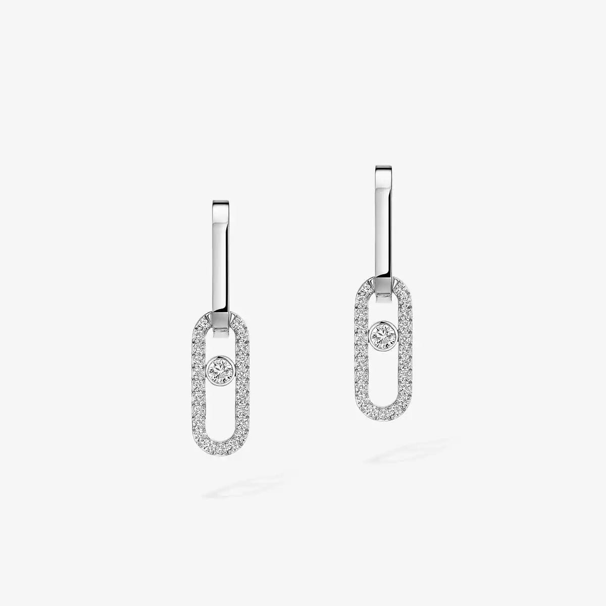 [Elowen Jewelry]Move Link Diamond Earrings
