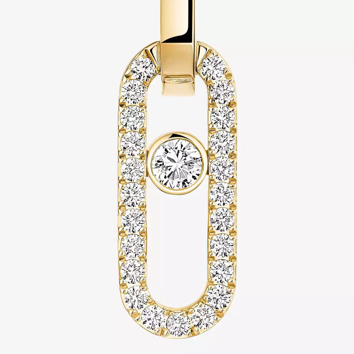 [Elowen Jewelry]Move Link Diamond Earrings