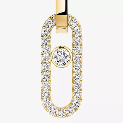 [Elowen Jewelry]Move Link Diamond Earrings