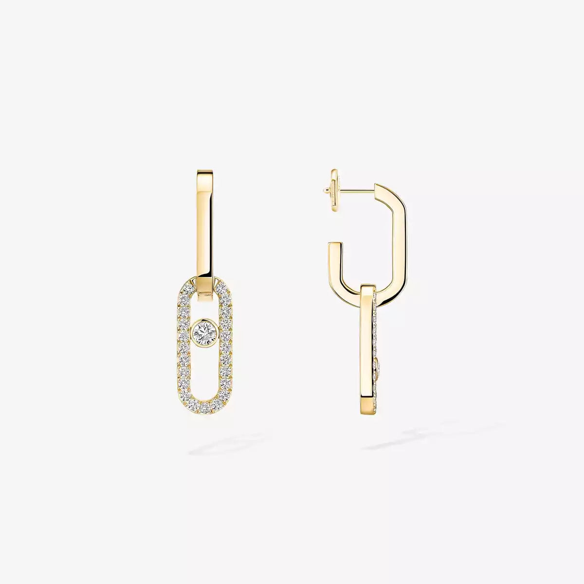 [Elowen Jewelry]Move Link Diamond Earrings