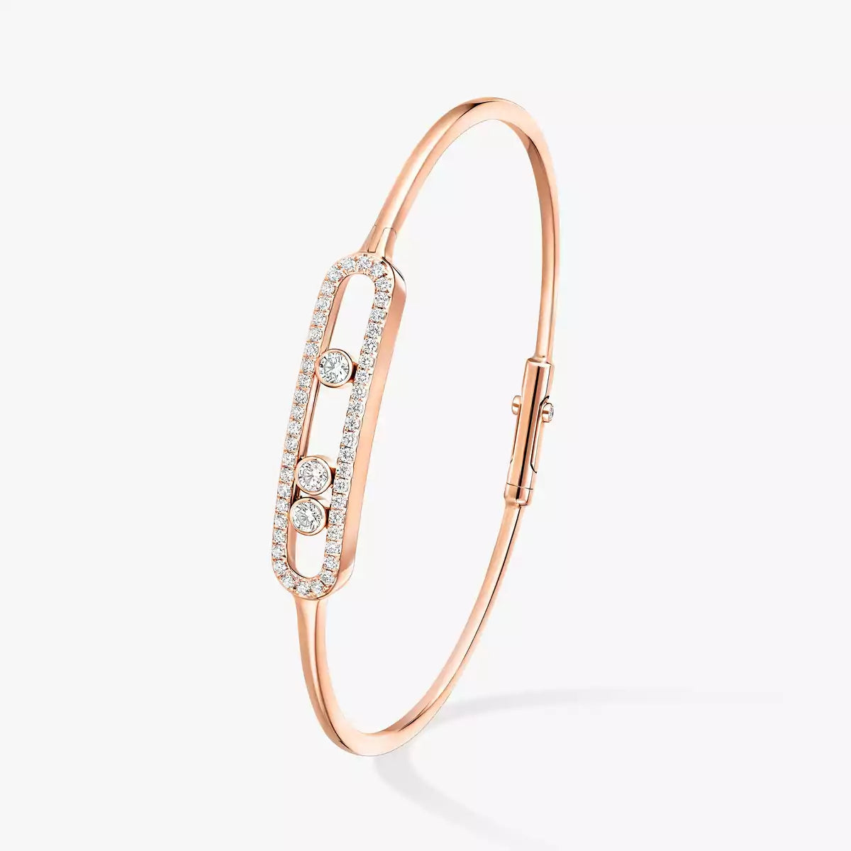 [Elowen Jewelry]Move Pavé Diamond Bangle Bracelet M
