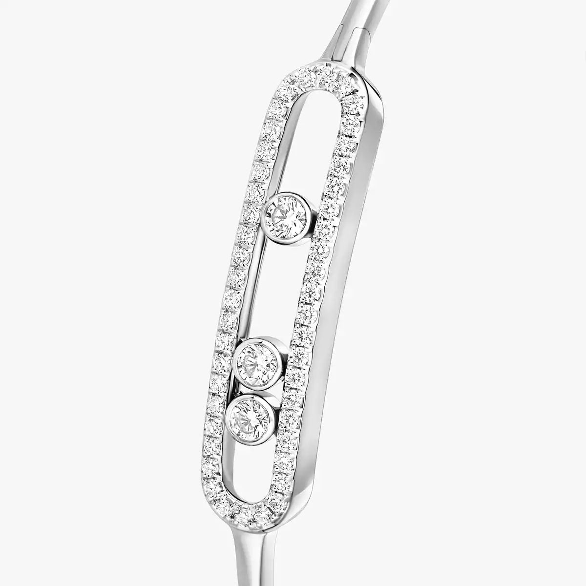 [Elowen Jewelry]Move Pavé Diamond Bangle Bracelet M