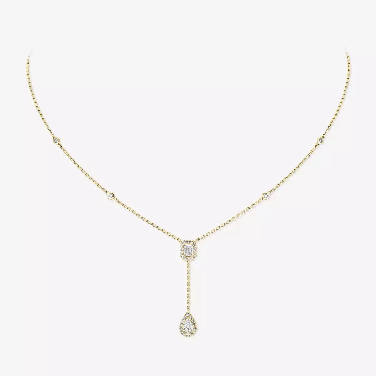 [Elowen jewels]Gold Diamond Tie Necklace