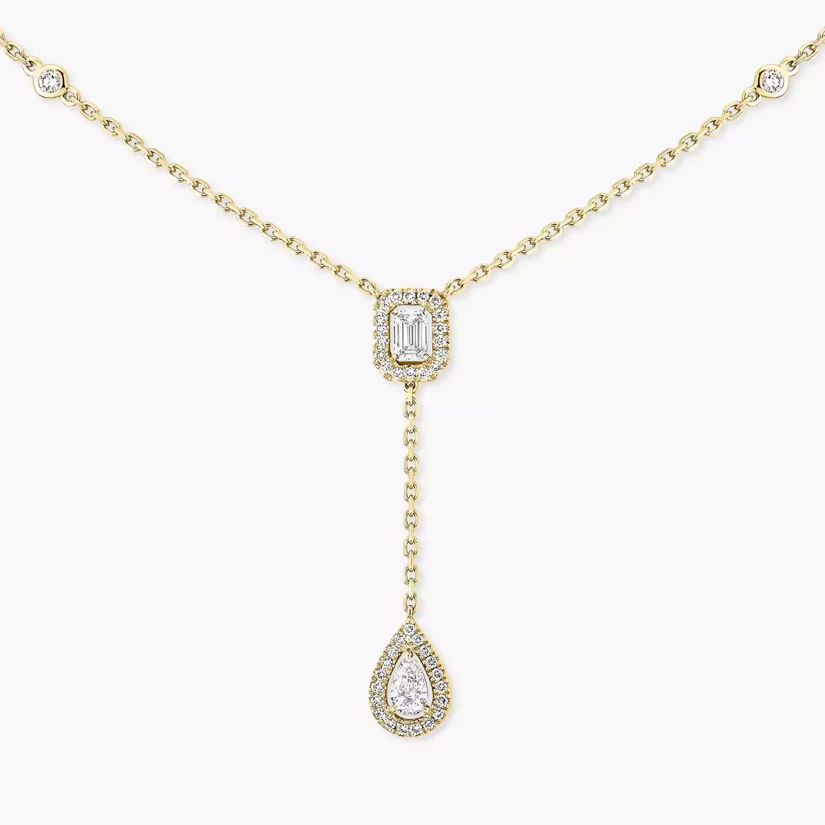 [Elowen Jewelry]Gold Diamond Tie Necklace