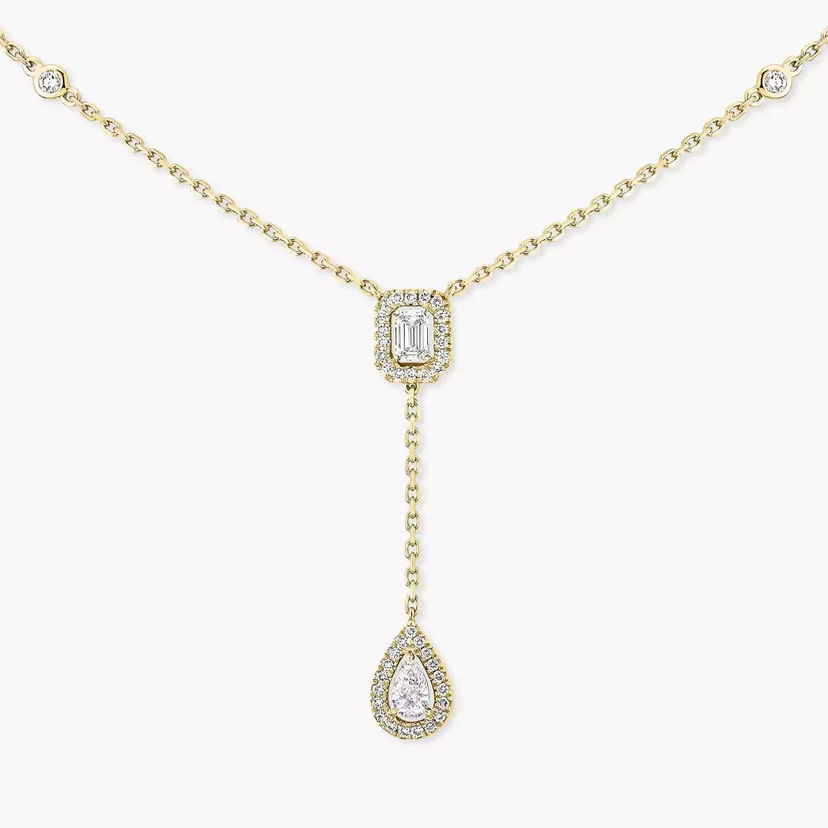 [Elowen jewels]Gold Diamond Tie Necklace