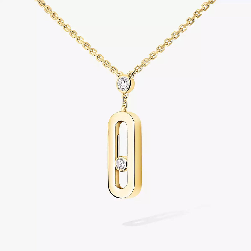 [Elowen jewels] Move Uno Gold Diamond Long Necklace