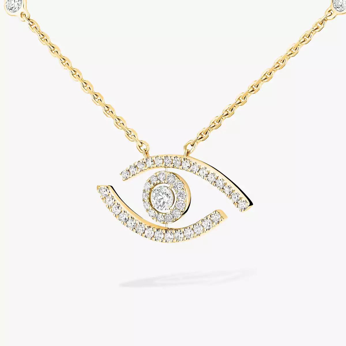 [Elowen jewels]Pave_ Diamond Necklace Lucky Eye