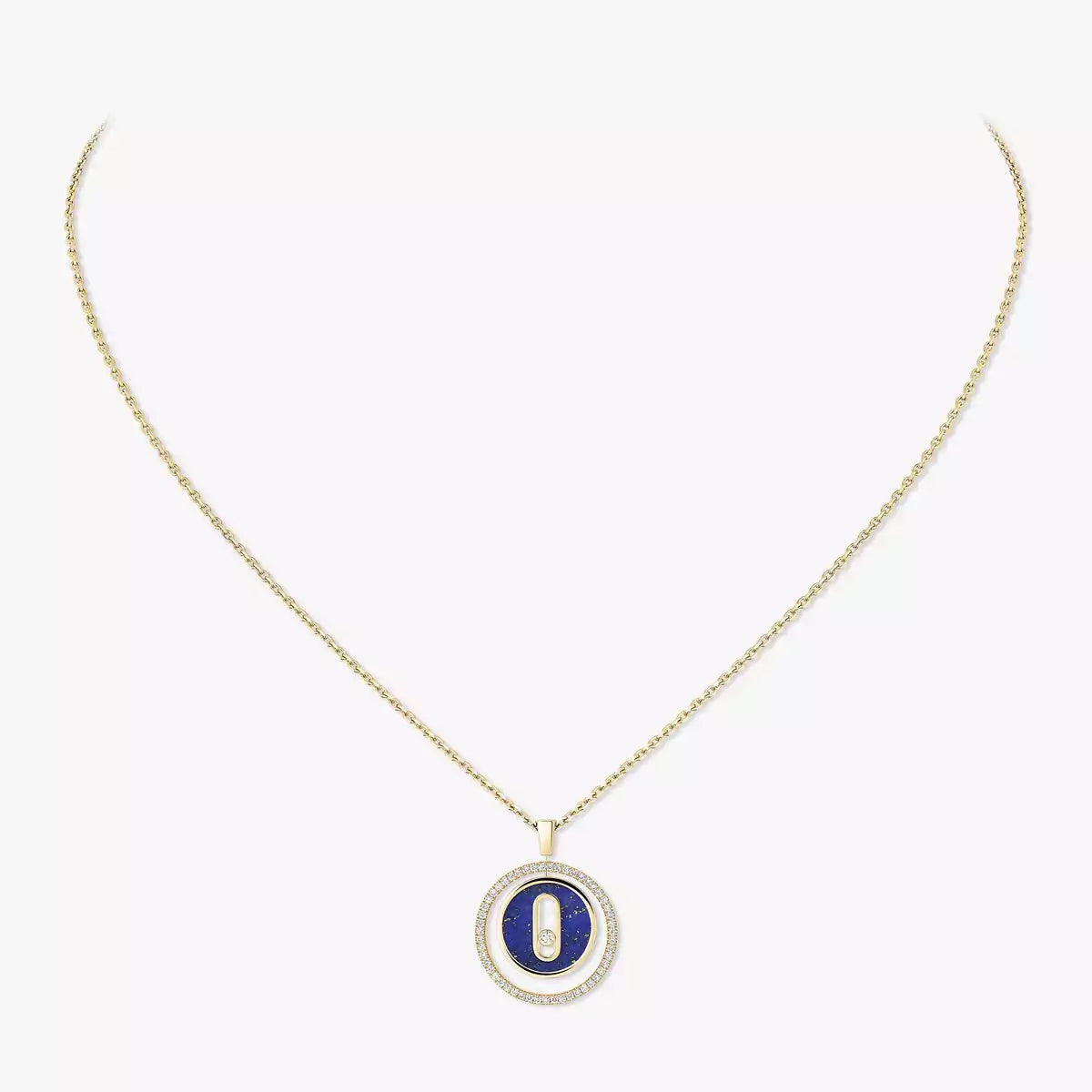 [Elowen Jewelry]Lucky Move Diamond Necklace in Rose Gold and White Mother-of-Pearl