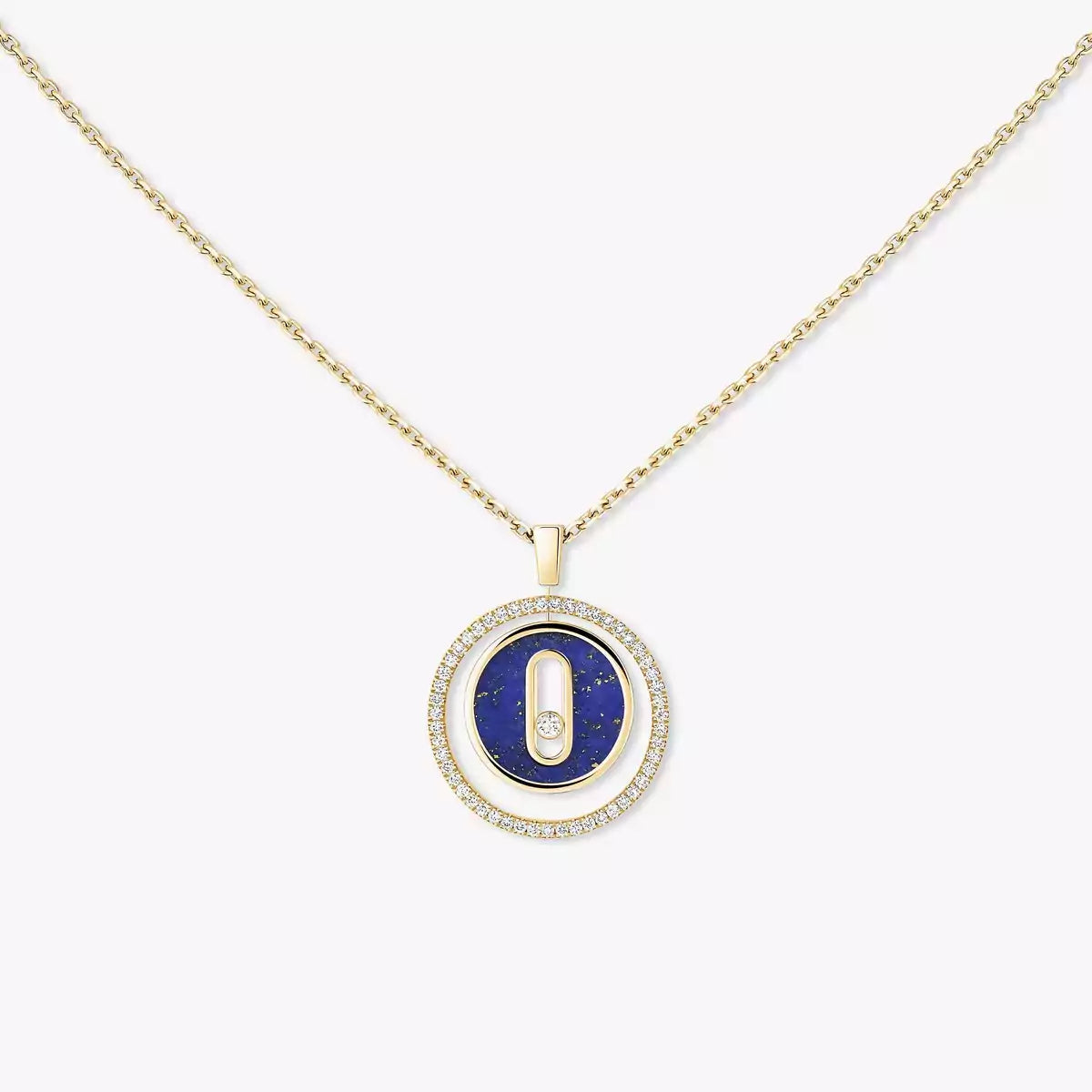 [Elowen Jewelry]Lucky Move Diamond Necklace in Rose Gold and White Mother-of-Pearl