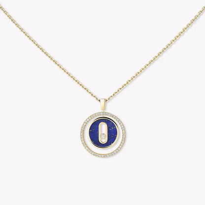 [Elowen Jewelry]Lucky Move Diamond Necklace in Rose Gold and White Mother-of-Pearl