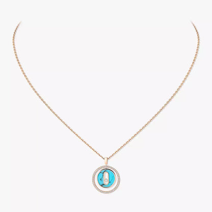 [Elowen Jewelry]Lucky Move Diamond Necklace in Rose Gold and White Mother-of-Pearl