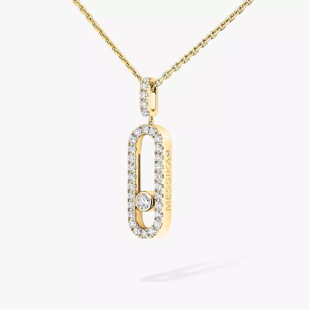 [Elowen Jewelry]Move Uno Diamond Necklace in Rose Gold