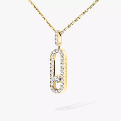 [Elowen Jewelry]Move Uno Diamond Necklace in Rose Gold