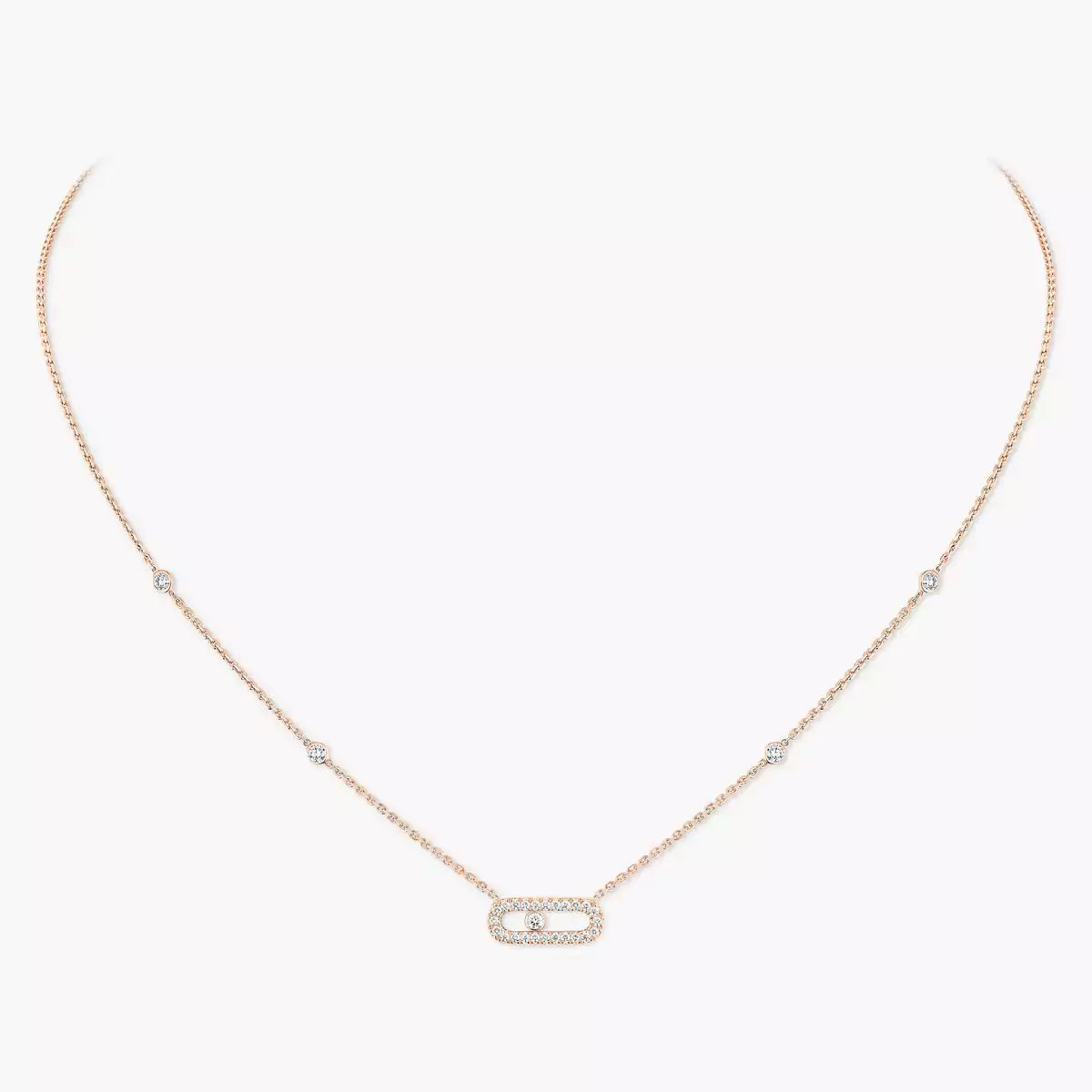 [Elowen Jewelry]Diamond Necklace Move Uno