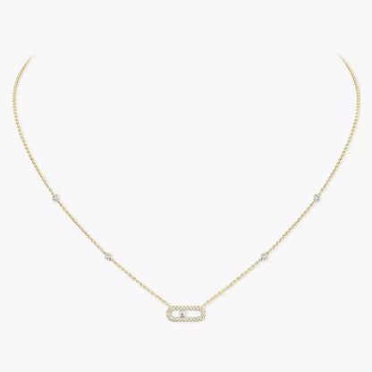 [Elowen Jewelry]Diamond Necklace Move Uno