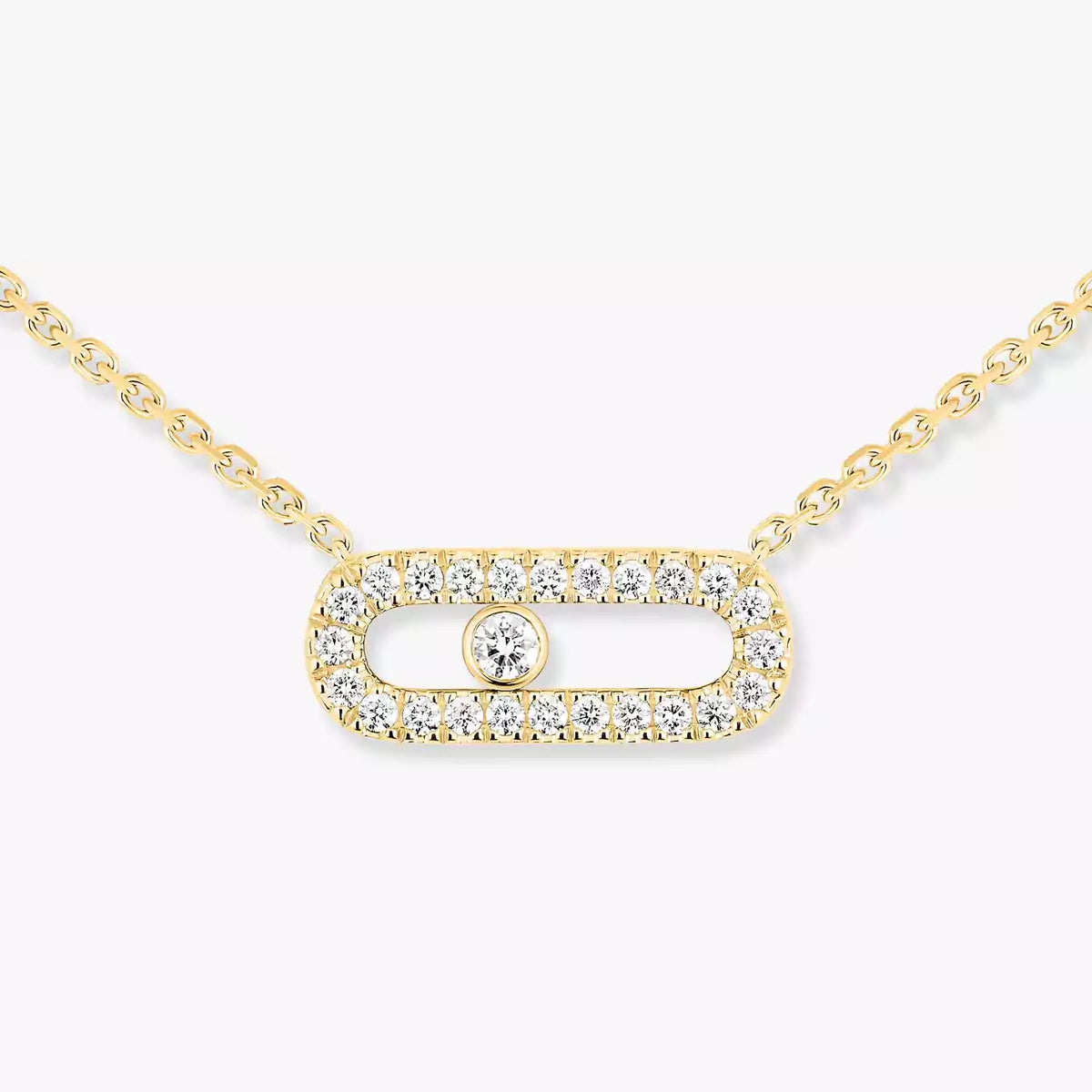 [Elowen Jewelry]Diamond Necklace Move Uno