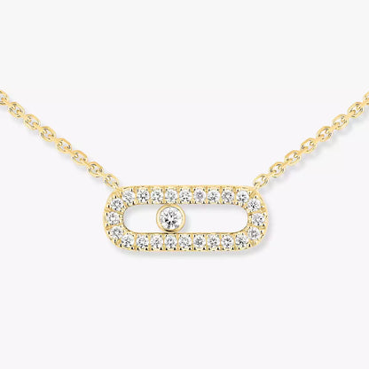 [Elowen Jewelry]Diamond Necklace Move Uno