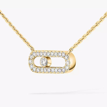 [Elowen Jewelry]Diamond Necklace Move Uno