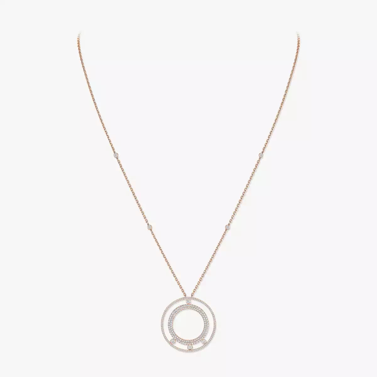 [Elowen Jewelry]Move Romane Long Pave_-Set Diamond Necklace