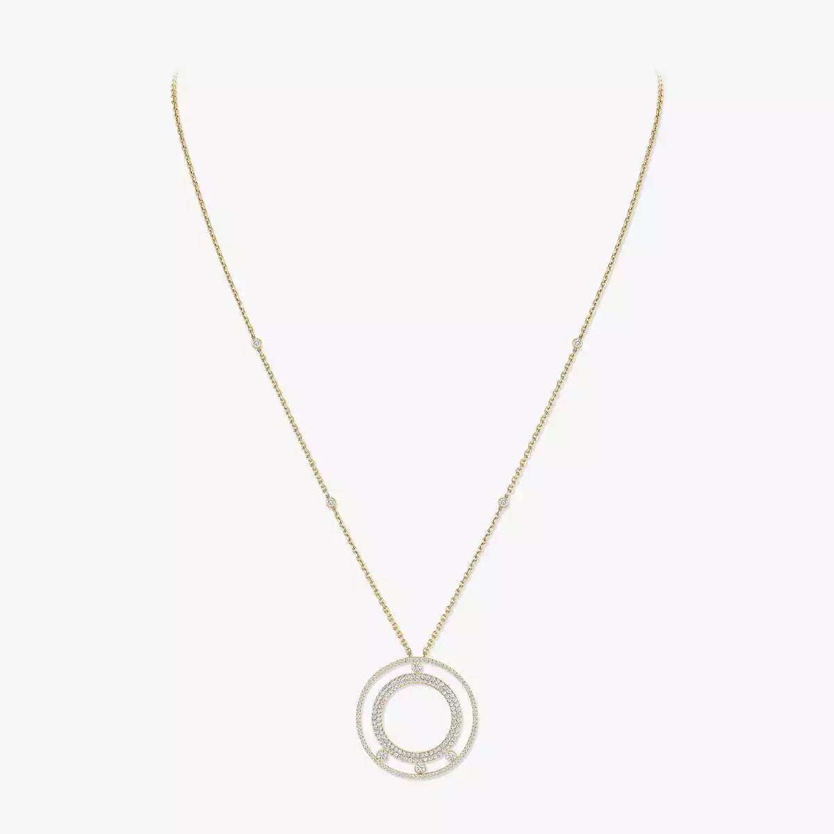 [Elowen Jewelry]Move Romane Long Pave_-Set Diamond Necklace
