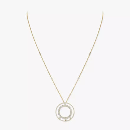 [Elowen Jewelry]Move Romane Long Pave_-Set Diamond Necklace