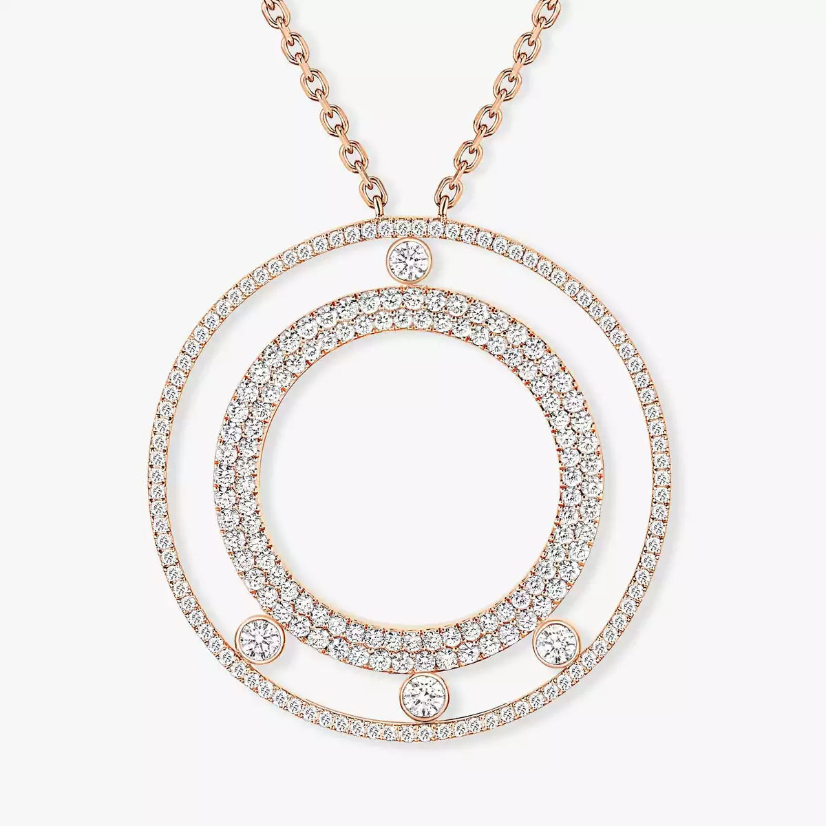 [Elowen Jewelry]Move Romane Long Pave_-Set Diamond Necklace