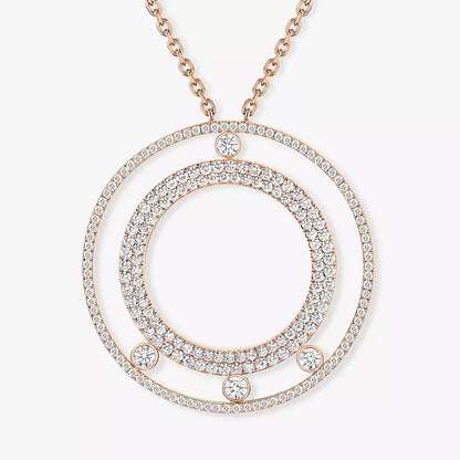 [Elowen Jewelry]Move Romane Long Pave_-Set Diamond Necklace