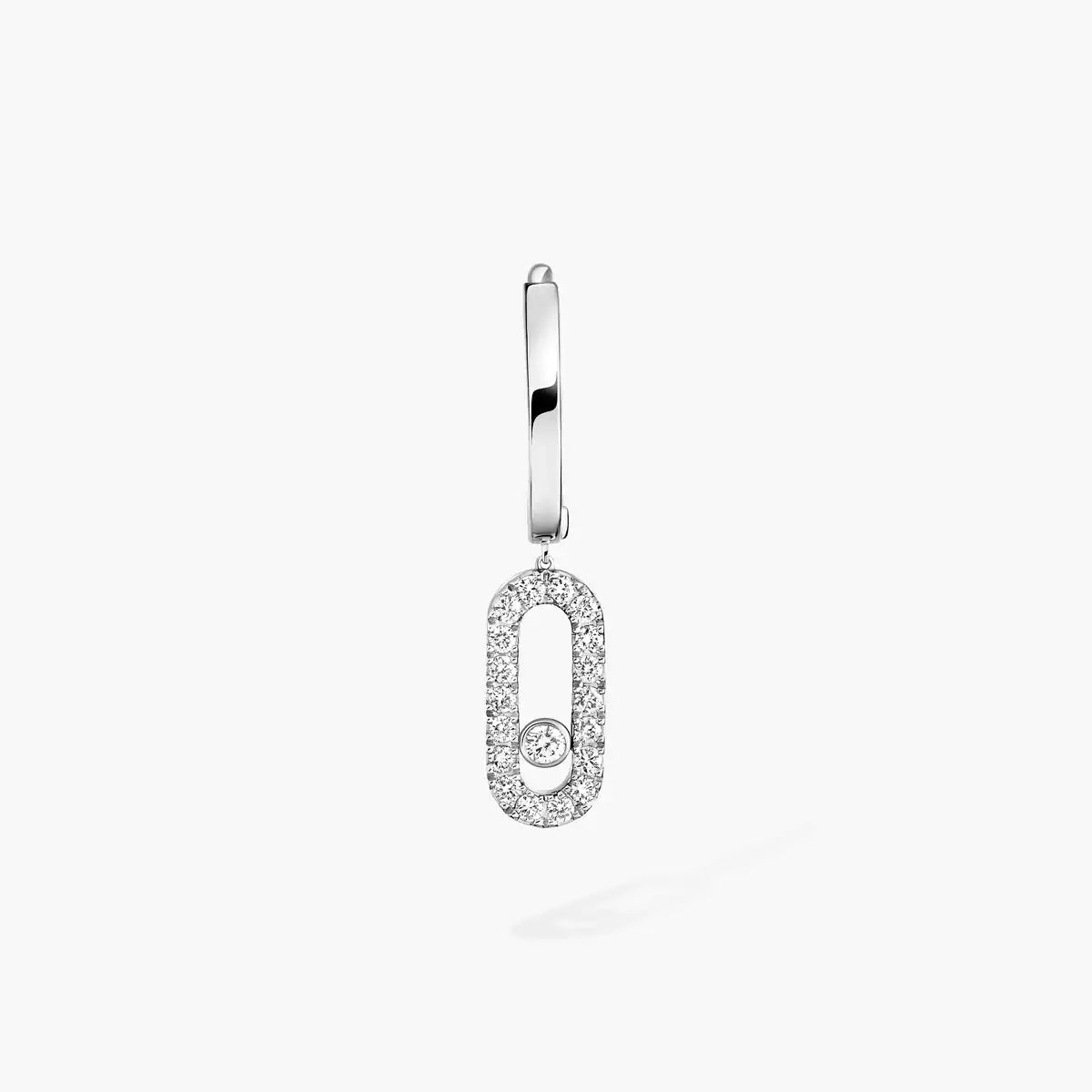 [Elowen Jewelry]Move Uno Single Diamond Hoop Earring