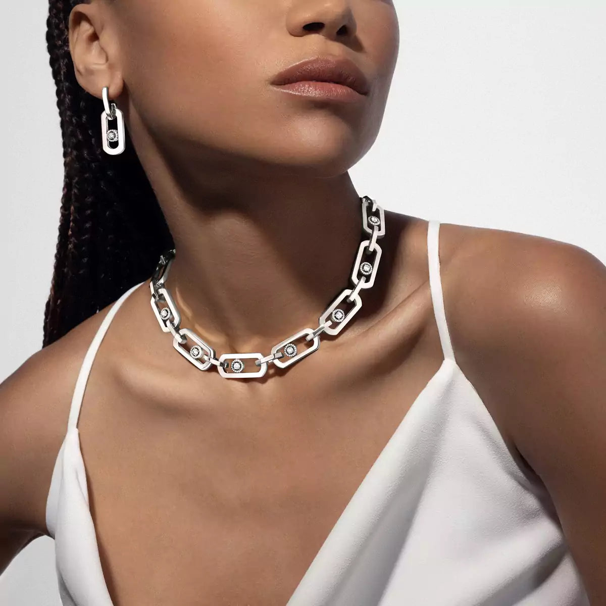 [Elowen Jewelry]So Move XL Diamond Pendant Earrings