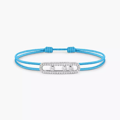 [Elowen Jewelry]Messika Care(s) pink cord pavé bracelet