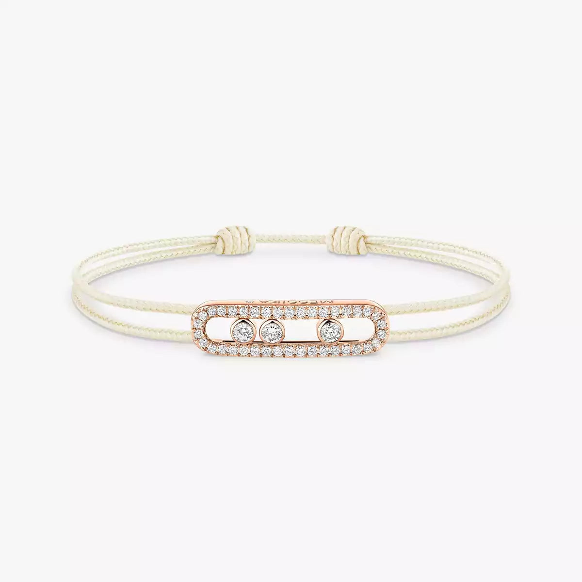[Elowen Jewelry]Messika Care(s) pink cord pavé bracelet
