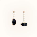 [Elowen jewels ]CHAINE VERSO ブラックセラミックピアス